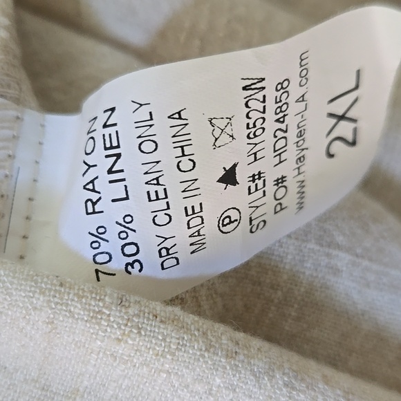 Hayden Los Angeles Smocked Peasant Blouse 2XL Cottagecore Milkmaid Vanilla Girl - Picture 10 of 11